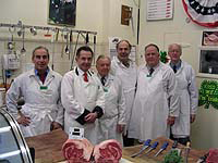 Vintage photo of butchers at John's Meat Market